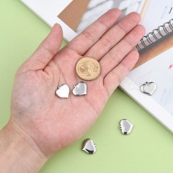 Ciondoli a forma di cuore con etichetta vuota stampata in acciaio inossidabile 304&nbsp;X-STAS-R063-02