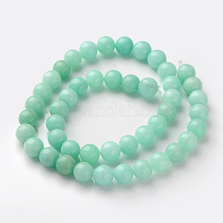 Natürliche und gefärbte weiße Jade Perlen Stränge&nbsp;GSR055