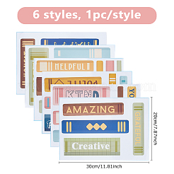 6 autocollant de fenêtre en PVC&nbsp;DIY-WH0591-337