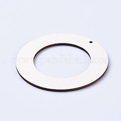 Bois naturel gros pendentifs&nbsp;WOOD-WH0100-45