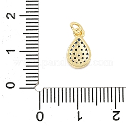 Ottone micro spianare pendenti zirconi&nbsp;X-KK-U056-09G