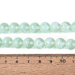Fili di perline di vetro trasparenti dipinte a spruzzo&nbsp;LS-GLAA-Q110-02A-02