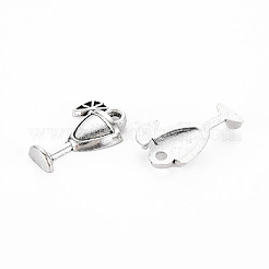 Pendentifs en alliage de style tibétain pour émail&nbsp;TIBEP-N011-002