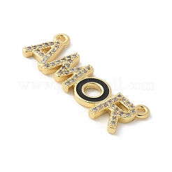 Pendentifs avec zircon cubiques à micro-pavés en laiton&nbsp;KK-P294-30G-02