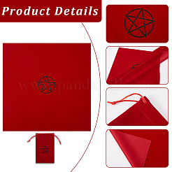 Bolsa de almacenamiento con cordón para cartas del tarot con estampado de estrellas&nbsp;TP-CN0001-34A