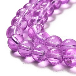 Chapelets de perles en verre transparent drawbench&nbsp;GLAD-Q012-8mm-18
