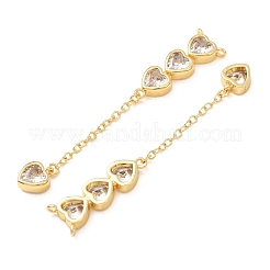 Pendentifs imposants en laiton pavé de zirconiums cubiques transparents&nbsp;CU-CBADD64-22G
