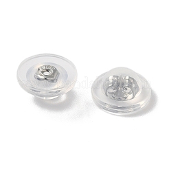 Langlebige Ohrstecker aus plattiertem Messing und Silikon&nbsp;KK-K381-04P
