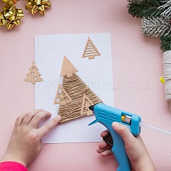 100 pz albero di natale incompiuto ornamenti in legno&nbsp;WOCR-CJ0001-01