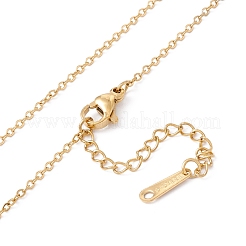 Collier à pendentif double ovale entrelacé&nbsp;NJEW-G074-18G