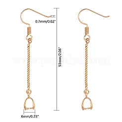 Crochets d'oreille en laiton&nbsp;KK-FH0001-13-RS