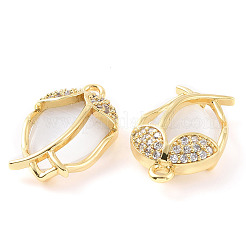 Pendentifs en laiton zircon cubique transparent&nbsp;ZIRC-F133-05G