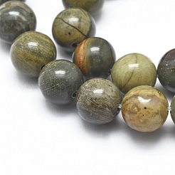 Natürliche Silberblatt Jaspis Perlen Stränge&nbsp;G-I254-04B