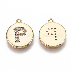 Ciondoli in ottone zirconi chiari micro pavé&nbsp;KK-N231-233P-NF