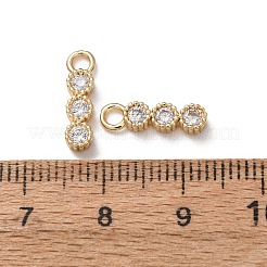 Latón micro pavimenta claro cubic zirconia encantos&nbsp;KK-C253-02B-G