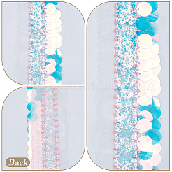 4 Yards Polyester- und Kunststoff-Pailletten-Stickbänder&nbsp;OCOR-CY0003-27