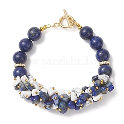 Bracelets en perles de lapis-lazuli naturel et d'howlite blanche synthétique pour femmes&nbsp;BJEW-JB13150-02
