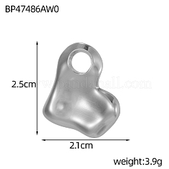 Pendenti in acciaio inossidabile 304 testurizzati&nbsp;STAS-OY009-04P
