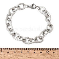201 Edelstahl-Kabelkettenarmbänder&nbsp;STAS-T077-01P
