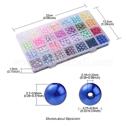 Perle di perle imitazione plastica ABS 840 pz 28 stili&nbsp;OACR-FS0001-41