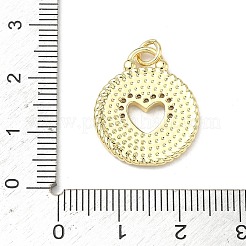 Pendenti in zirconi cubici trasparenti in micro pavè di ottone&nbsp;KK-P350-09G