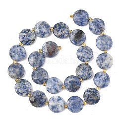 Natürliche blaue Fleck Jaspis Perlen Stränge&nbsp;G-A292-A10-01
