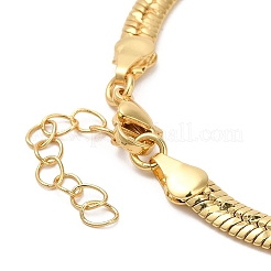 Collar de cadena de espiga de latón chapado en rack&nbsp;BJEW-D058-01G