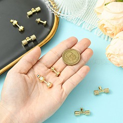 8 pièces 4 styles support placage laiton pavé cubique zircone pendentifs&nbsp;KK-CJ0003-67