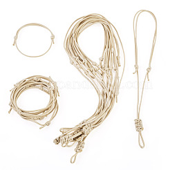 Ensembles collier et bracelet en cordon de polyester ciré coréen ajustable&nbsp;SJEW-TAC00009