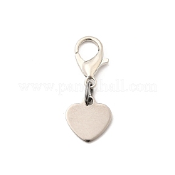 Pendentifs décoratifs en acier inoxydable en forme de cœur 201&nbsp;HJEW-JM03571