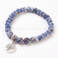 Natürliche Edelstein Perlen Charme Armbänder&nbsp;BJEW-JB03726