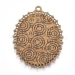 Colgante de estilo tibetano cabochon ajustes&nbsp;TIBEP-K020-25AB-NF