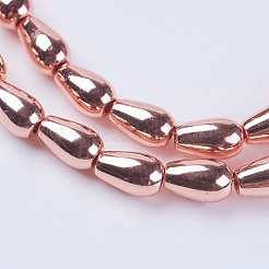 Electroplate non magnetici ematite sintetico fili di perline&nbsp;G-F553-03D-RG