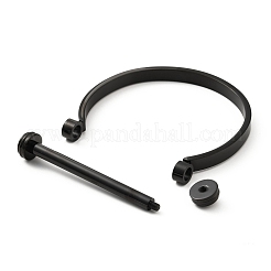 Brazalete de tornillo de barra en forma de D de acero inoxidable 304&nbsp;BJEW-G636-04B-EB