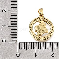 Messing micro pave klare zirkonia anhänger&nbsp;KK-CBAA632-16G