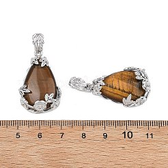 Natürlichen Tigerauge Anhänger&nbsp;G-P393-P04