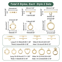 16 set 8 fermagli a levetta in lega di stile&nbsp;FIND-PH0008-32