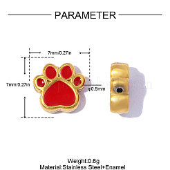 Acciaio inossidabile 304 con perline smaltate&nbsp;SA-OY001-06G-01