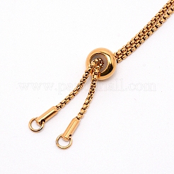 Fabrication de bracelets réglables en acier inoxydable&nbsp;STAS-WH0016-12G