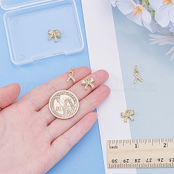 8 pz 2 stili ottone micro pavé zirconia cubica charms&nbsp;KK-AR0004-60