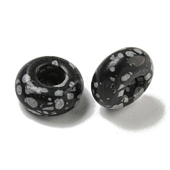 Synthetische Schneeflocken-Obsidianperlen&nbsp;G-Q173-03A-02