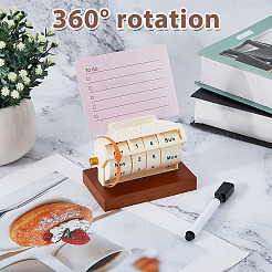 Rotierender ewiger Kalender aus Holz&nbsp;AJEW-WH0696-109