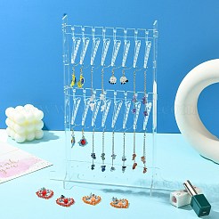 2-lagiges Acryl-Aufbewahrungsregal für Ohrringe im Kleiderbügelstil&nbsp;ST-CJ0034-03