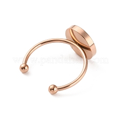 Offene ManschettenringbeZubehör aus Edelstahl&nbsp;FIND-WH0147-11A-KCG