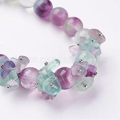 Natürliche Fluorit Stretch-Armbänder&nbsp;BJEW-JB02878
