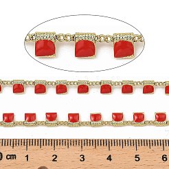 Catene a maglie rettangolari in ottone&nbsp;CHC-C007-03G-06