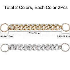 4 pz 2 colori catene acriliche e strass&nbsp;DIY-GF0007-02