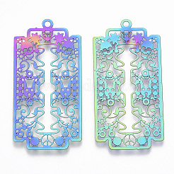 Pendentifs en filigrane d'acier inoxydable avec placage ionique (IP) 201&nbsp;LS-X-STAS-T057-14