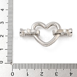 Fermagli pieghevoli in ottone placcato a cremagliera con micro pavé di zirconi cubici chiari&nbsp;KK-A234-021C-P