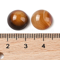 Natürliche Achat-Cabochons mit roten Streifen&nbsp;G-B082-07C-01